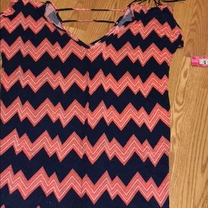 Target navy and coral tunic